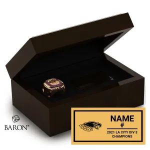 Bell High School Boys Basketball 2021 Championship Ring Box