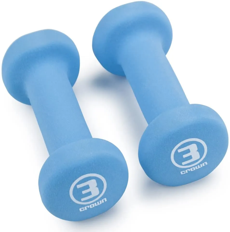Crown Sporting Goods Neoprene Body Sculpting Hand Weights (1-Pair)